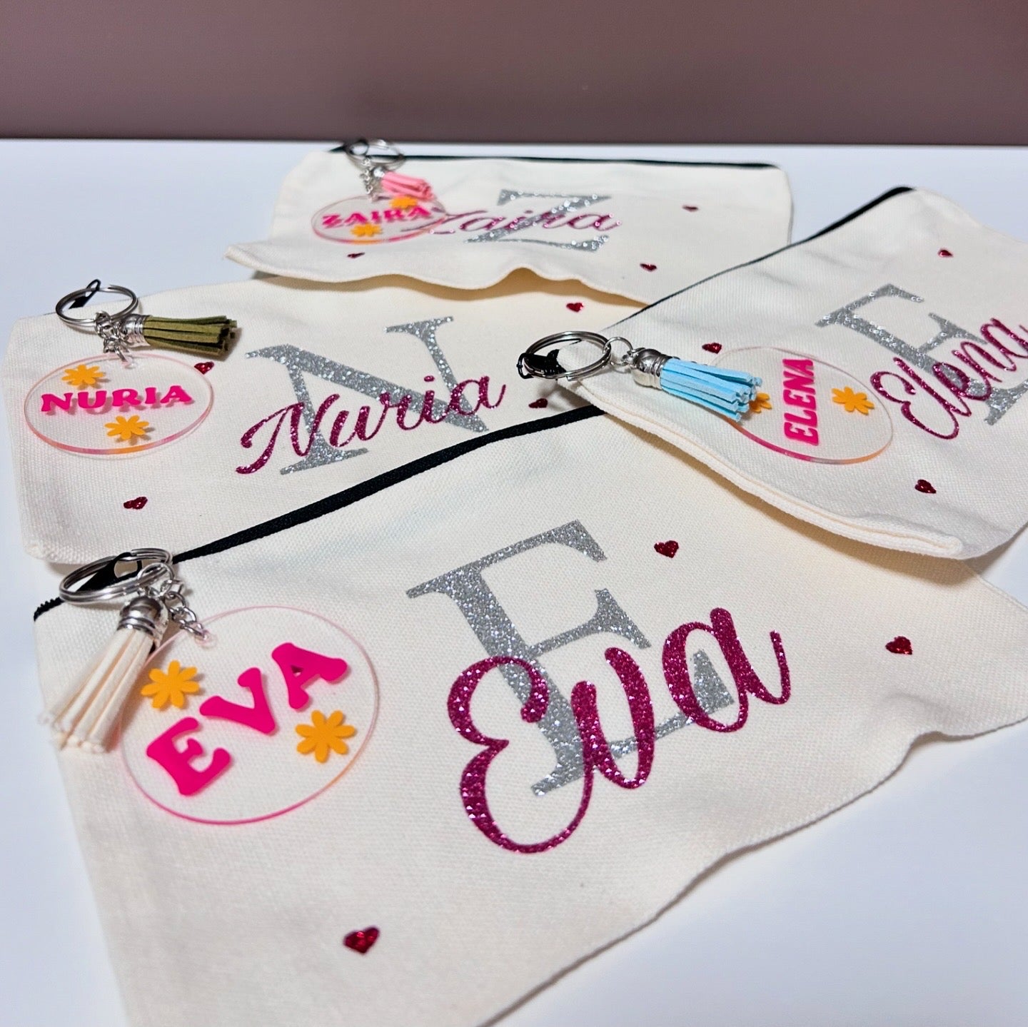 Neceser / Estuche de Lona Personalizado con Glitter
