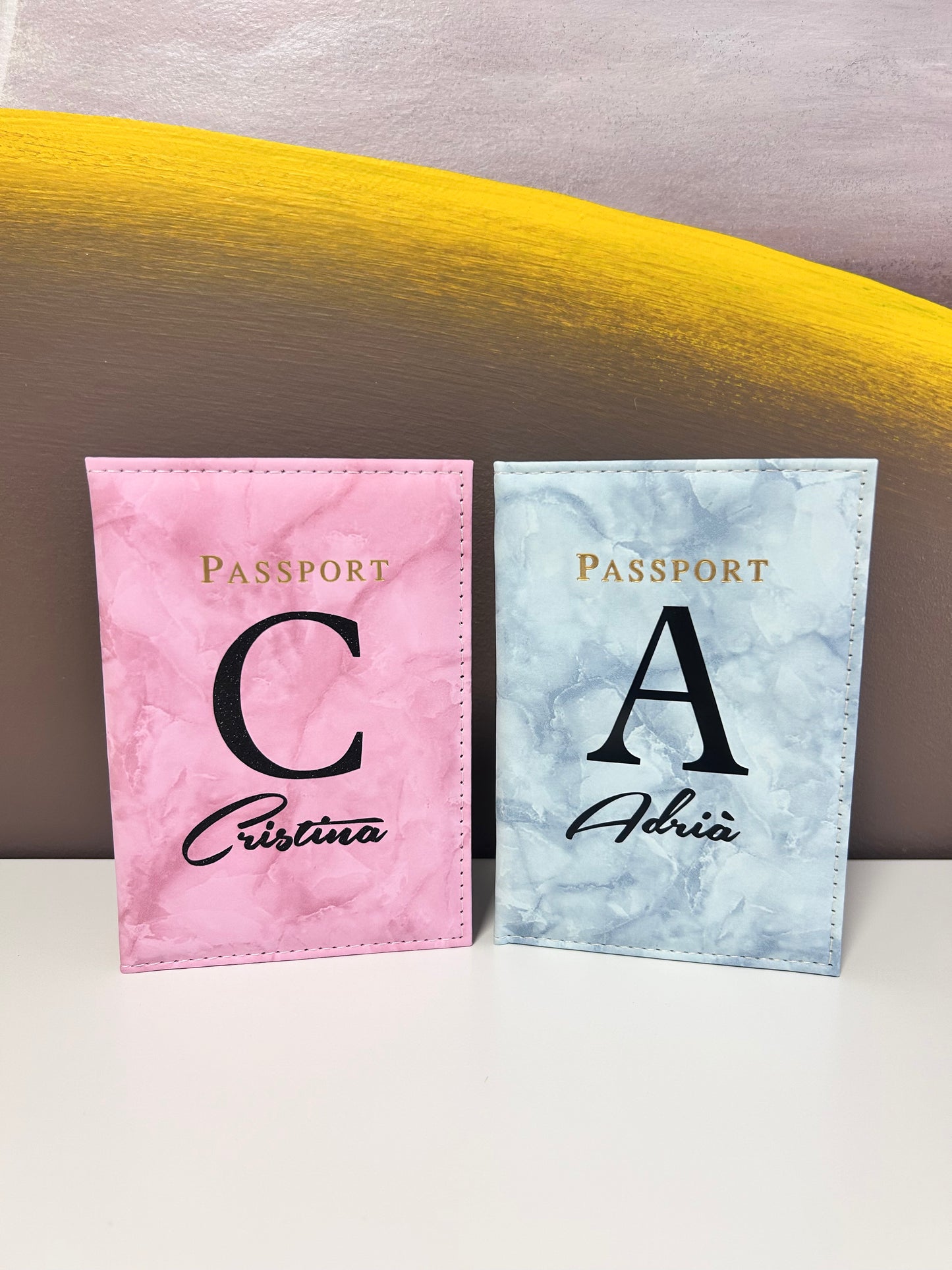 Funda Porta Pasaporte Personalizada (Efecto Mármol)