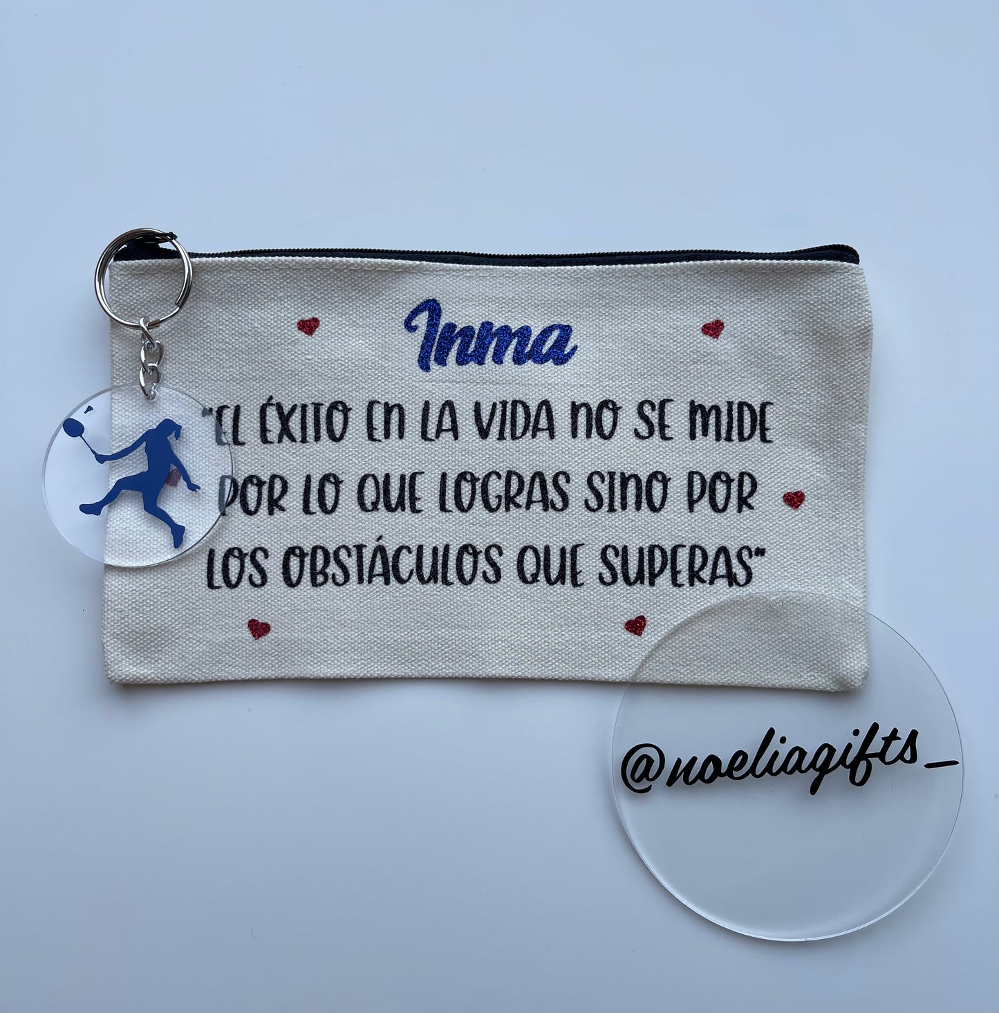 Neceser / Estuche de Lona Personalizado con Glitter