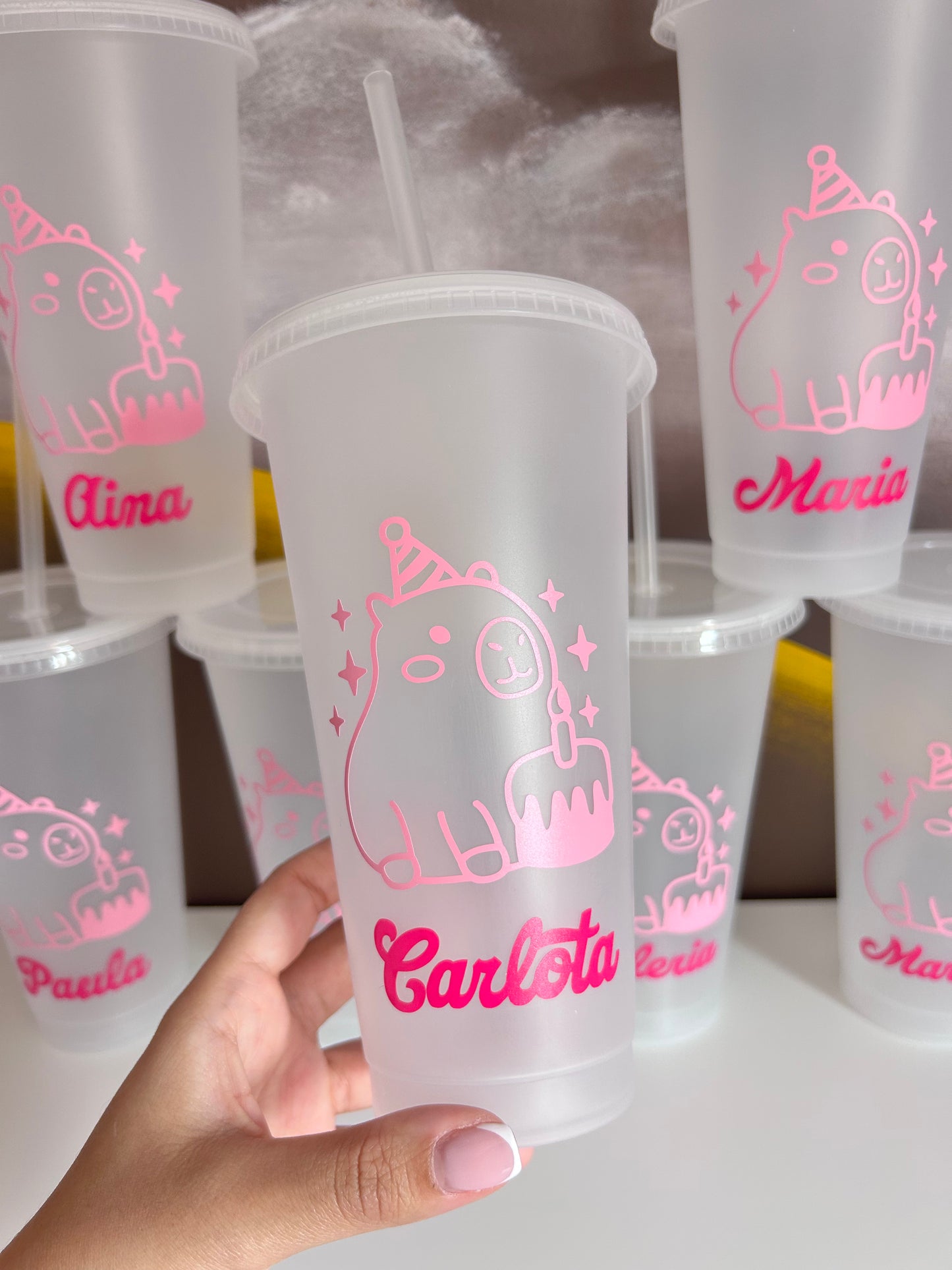 Vaso Reutilizable con Tapa y Pajita (710 ml)