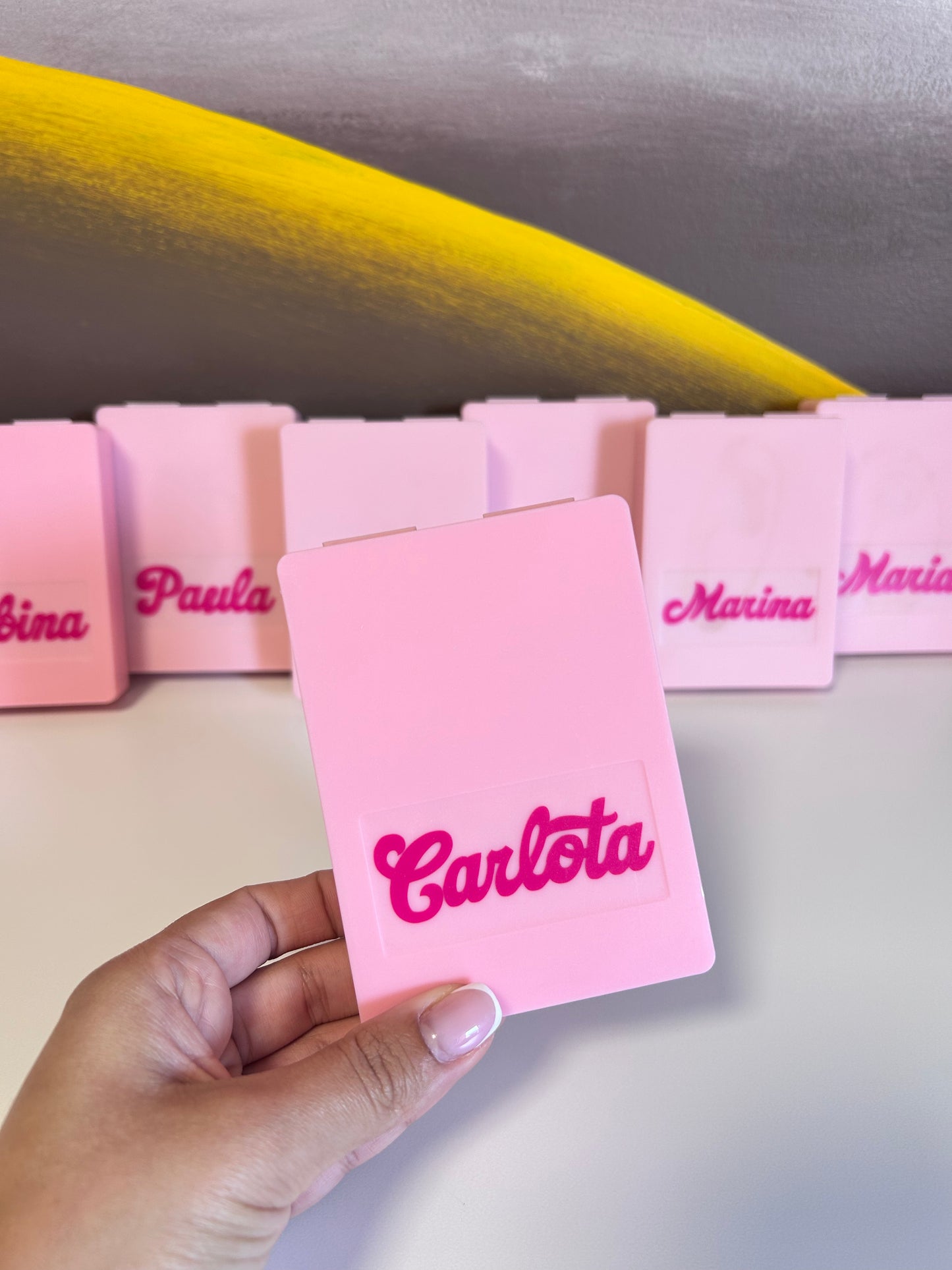 Set de 5 Mini Brochas de Maquillaje en Estuche Personalizado con Espejo