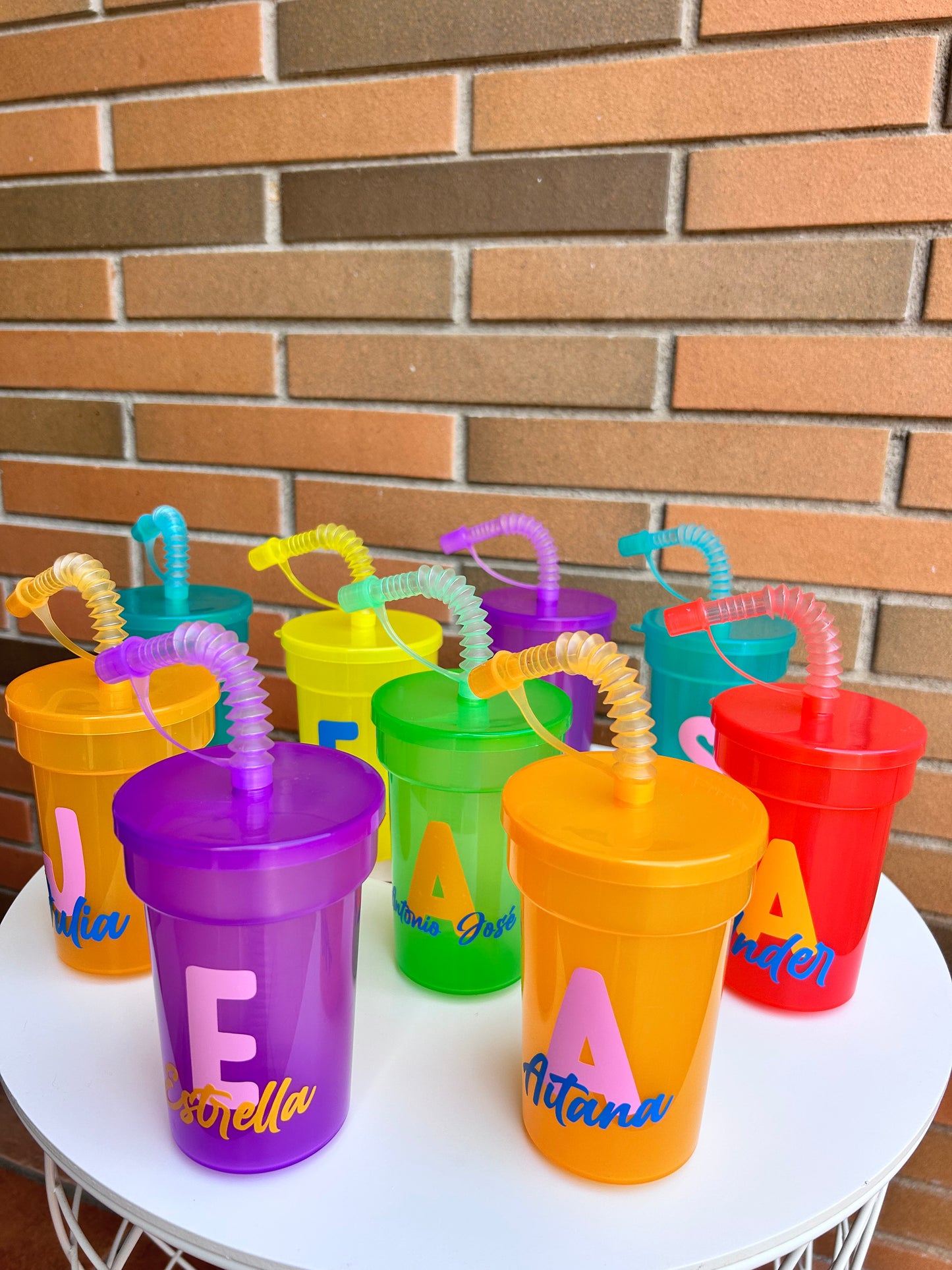 Vaso Infantil Reutilizable con Tapa y Pajita Espiral (380 ml)
