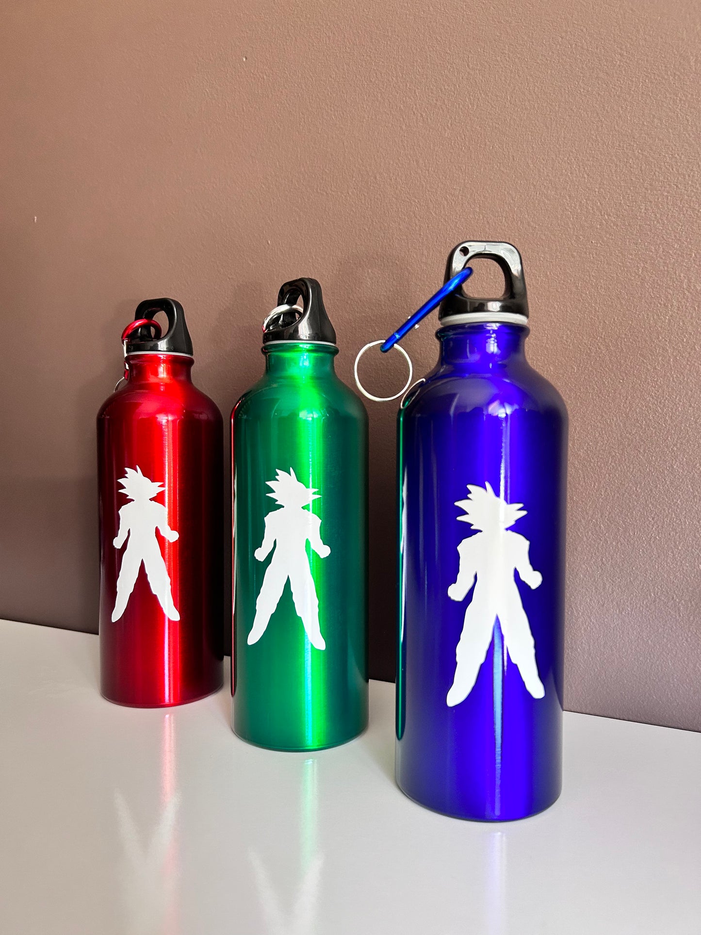Botella de Aluminio Personalizada (500 ml) con Mosquetón