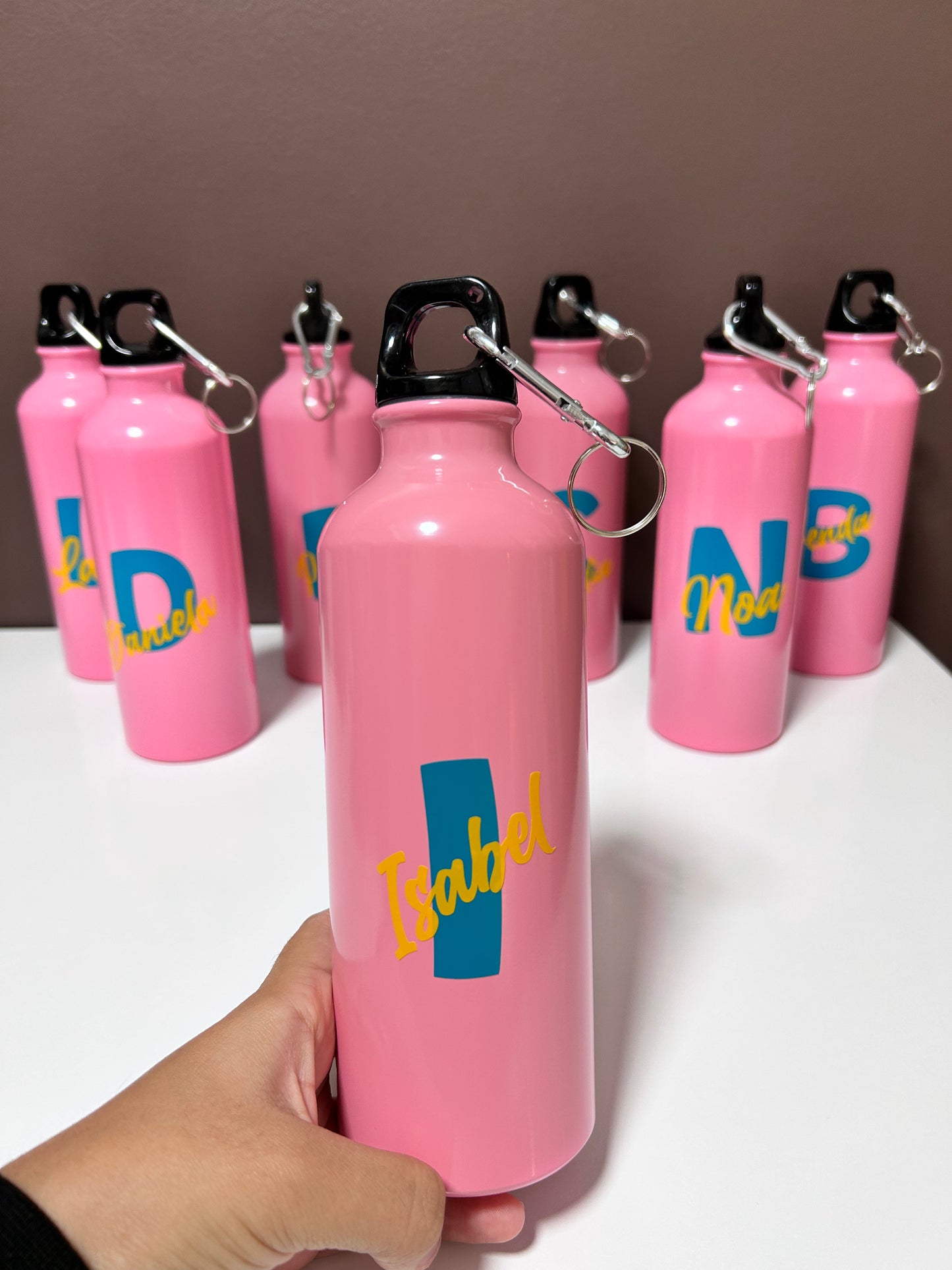 Botella de Aluminio Personalizada (500 ml) con Mosquetón