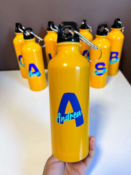Botella de Aluminio Personalizada (500 ml) con Mosquetón