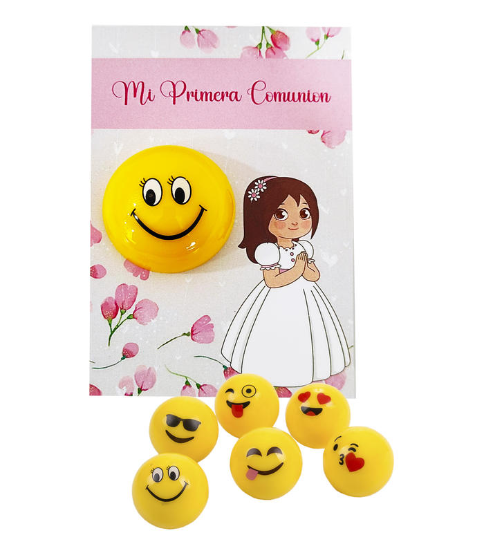 BRILLO DE LABIOS EMOTICONO EN TARJETA NIÑA