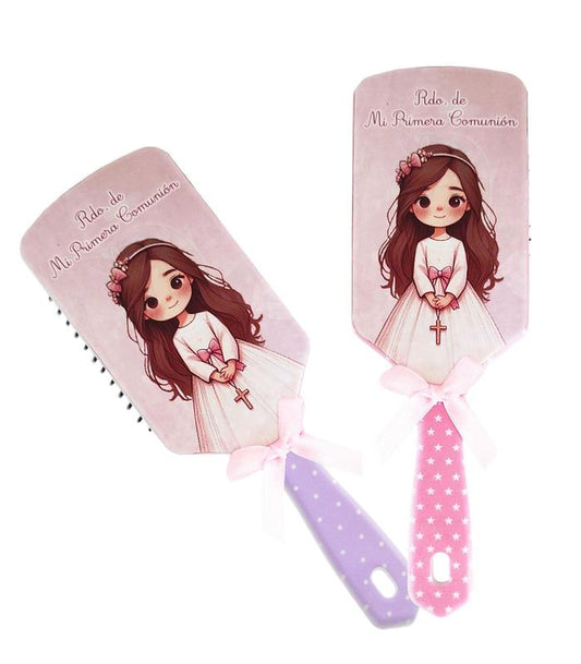 CEPILLO PELO NIÑA COMUNIÓN ROSA