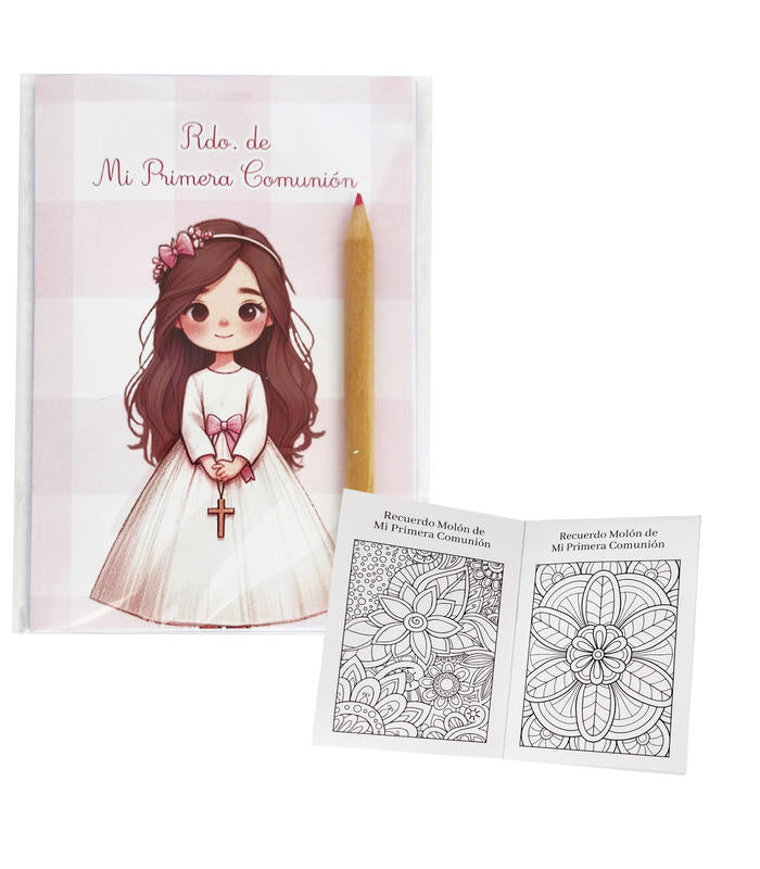 CUADERNO PARA COLOREAR CON LAPIZ NIÑA
