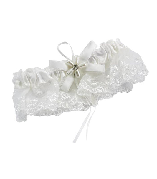 LIGA ANCHA BEIGE CON VOLANTE